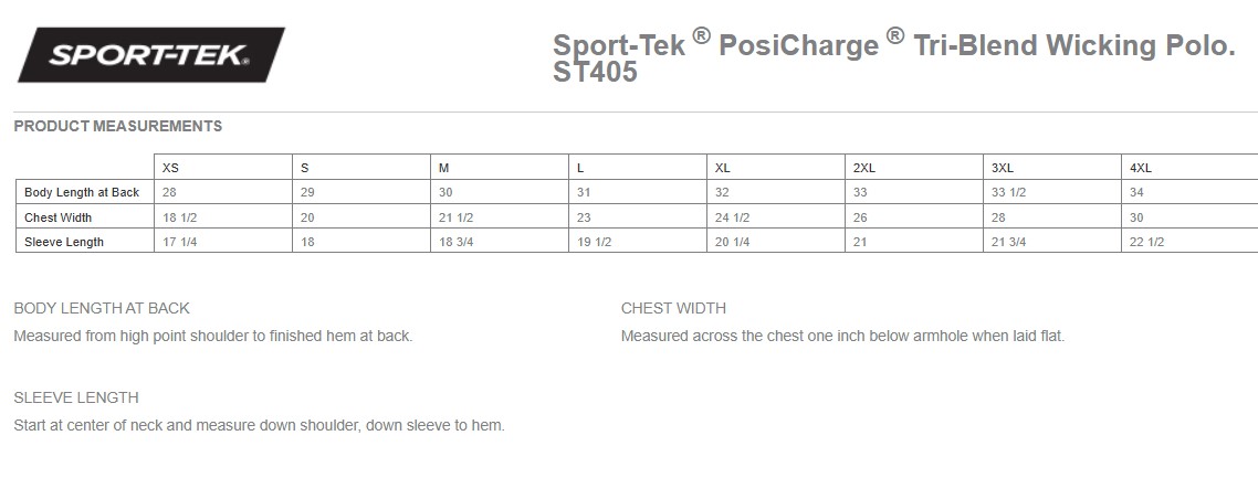 Tek Chart Sport-Tek PosiCharge Tri-Blend Wicking Polo
